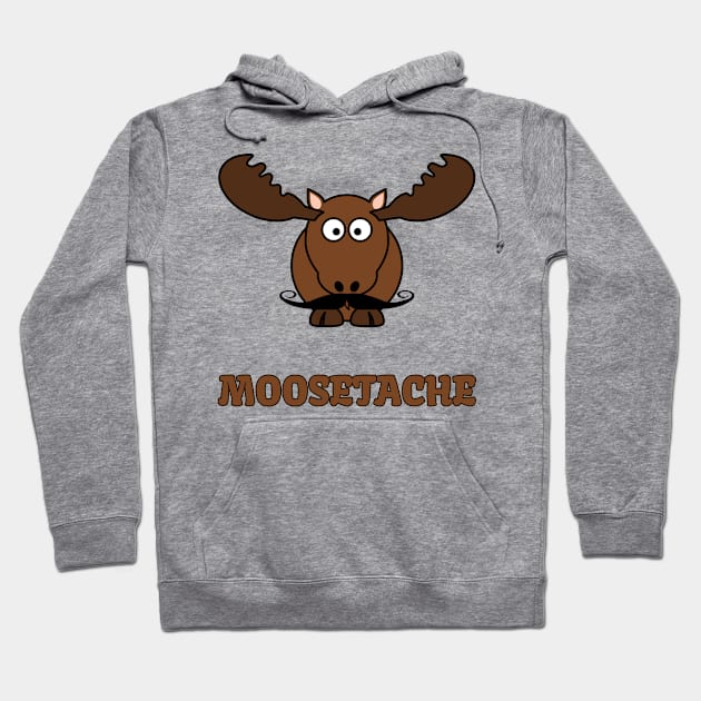 Moosetache Hoodie by A T Design